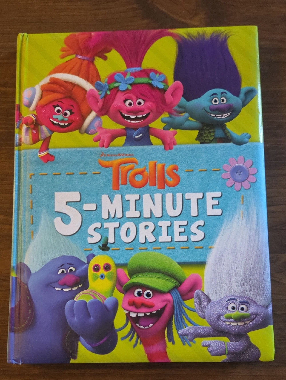 Trolls 5-Minute Stories Book - Pink, Blue, Purple, Green, Yellow